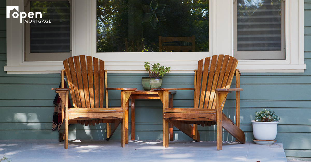 porch with 2 wooden chairs